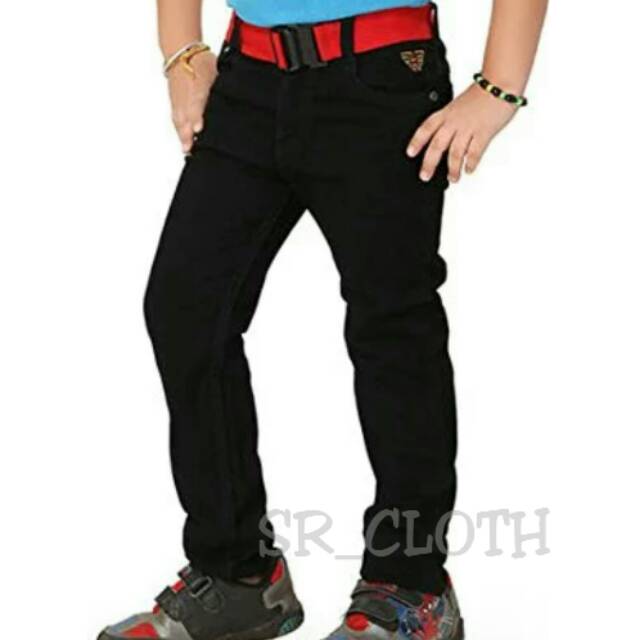 Celana Jeans Tebal Hitam Anak anak tanggung usia 6 12 thn Celana Jeans Tebal Hitam Anak anak tanggung usia 6 12 thn
