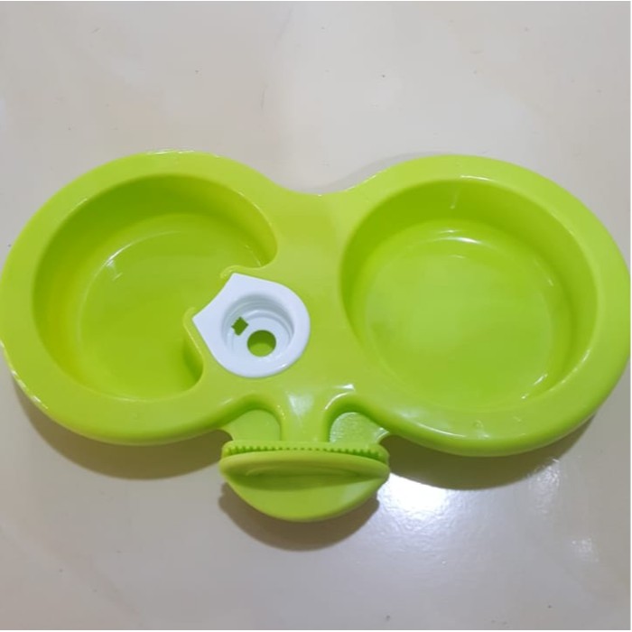 Tempat makan kelinci kucing anjing cavy / double food bowl