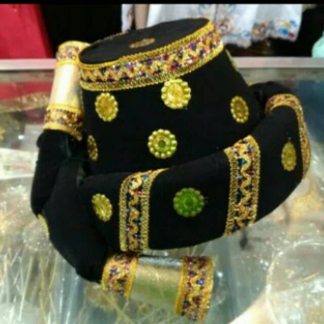 Topi pengantin adat batak mandailing dewasa