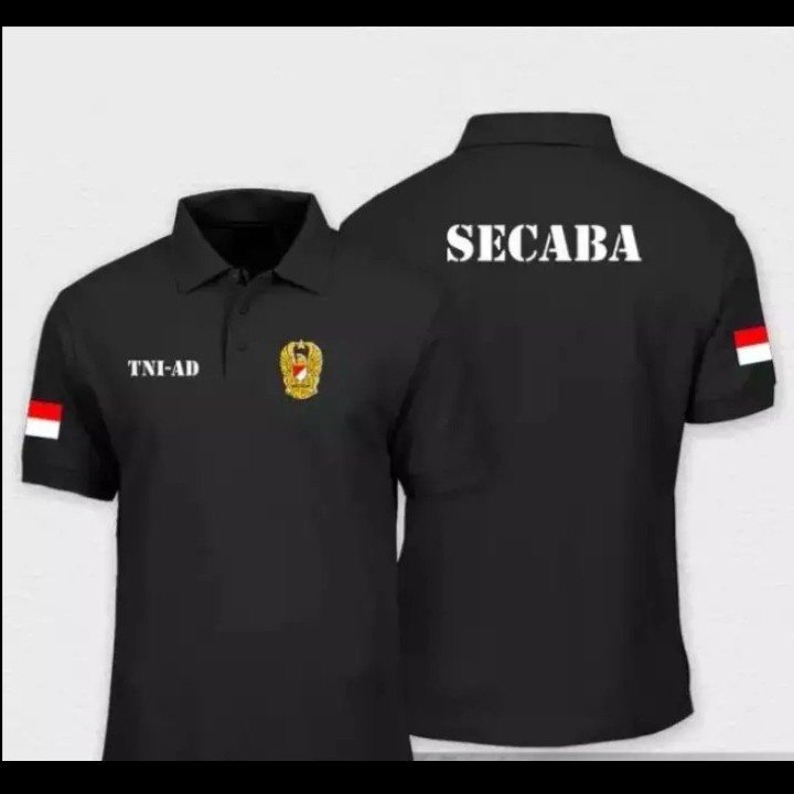 KAOS POLO TSHIRT BAJU KERAH PRIA WANITA TNI AD SECABA / DISTRO / COD