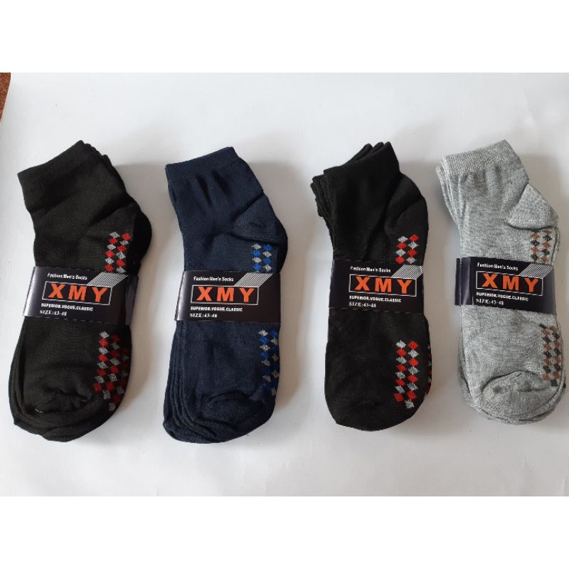 ( 12 PASANG ) KAOS KAKI JUMBO 44 - 48 / MEN SOCKS MATA KAKI