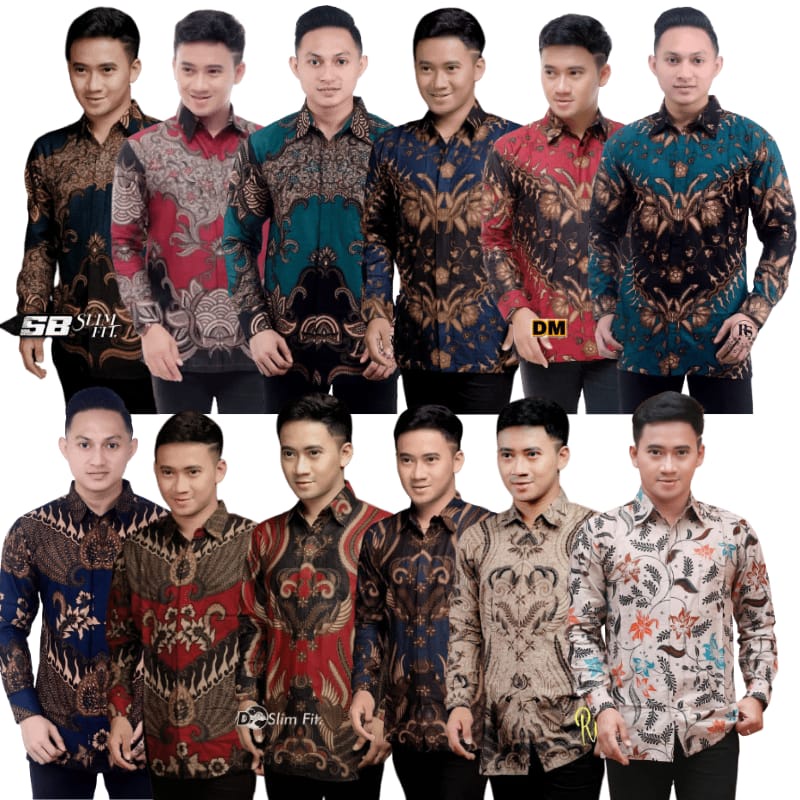 KEMEJA BATIK PRIA LENGAN PANJANG SIZE M L XL XXL BSWART batik HRB026 KENONGO SOGAN