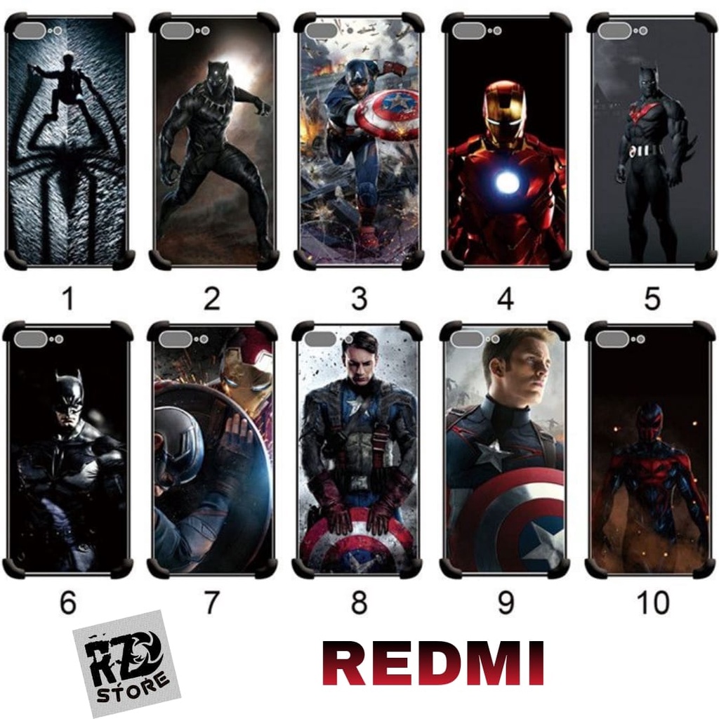 Case KARAKTER SUPER HERO XIAOMI REDMI 9 9A 9i 9C SOFT HARD CASE SILIKON CASING