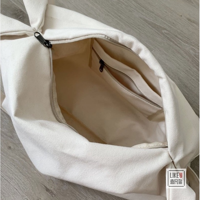 PEAKY Slingbag Tas Selempang Bahu Kanvas Wanita Pria Remaja Polos Vintage Sekolah Bag kuliah Korean Style Aesthetic Chikoisme (RSL)