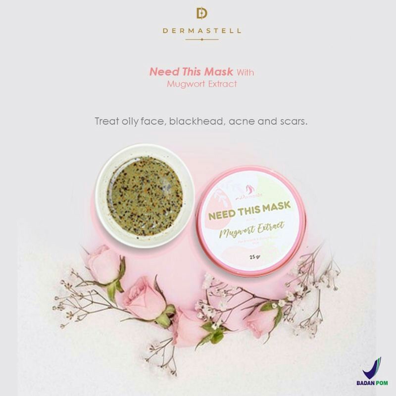MASKER MUWORT DERMASTEL 25g BPOM✅HALAL✅AMAN✅