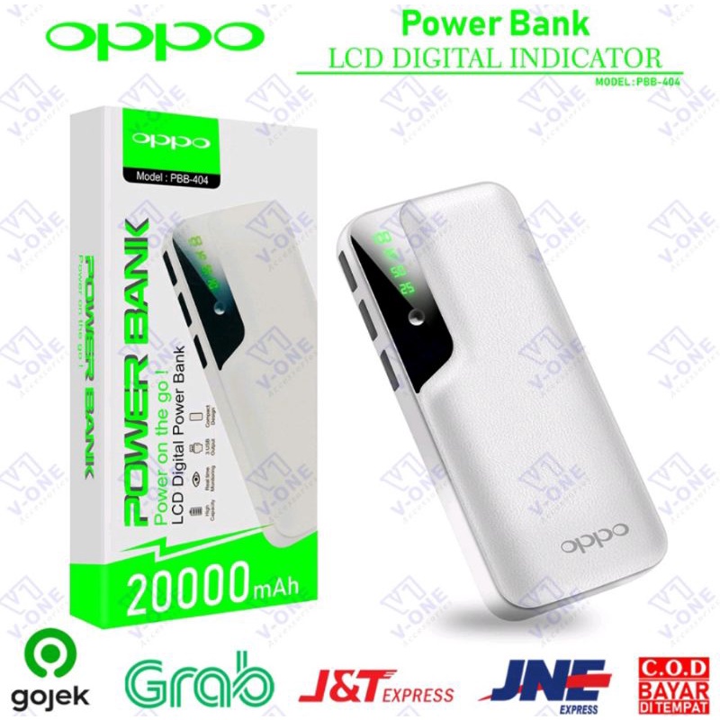 PB POWERBANK POWER BANK OPPO MURAH KAPASITAS 20000 mAh PBB 404