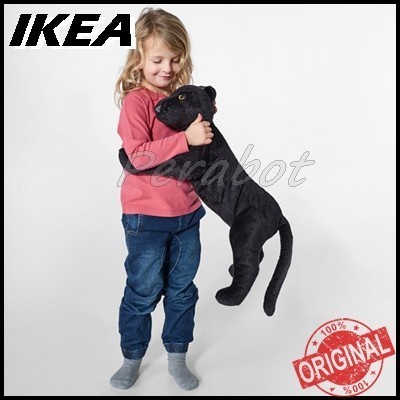 Boneka  macan kumbang boneka mainan anak boneka harimau nyaman di peluk hitam lembut,54 cm ike mod