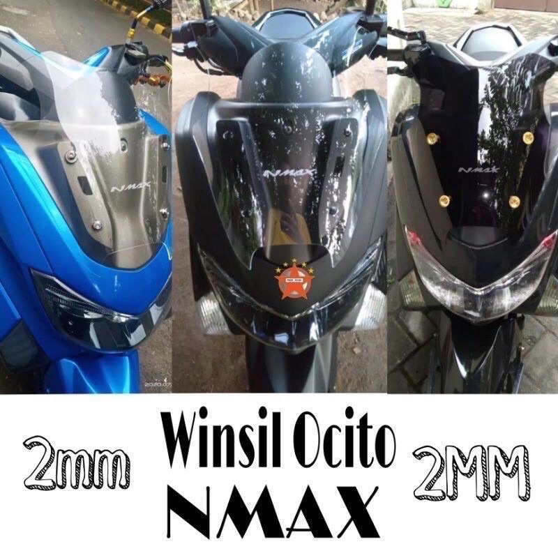 Baut Mur Anti Jebol Anti Getar Windshield Visor Nmax harga sudah 1set terdiri 4biji bahan kuninhan anti karat baut anti jebol import