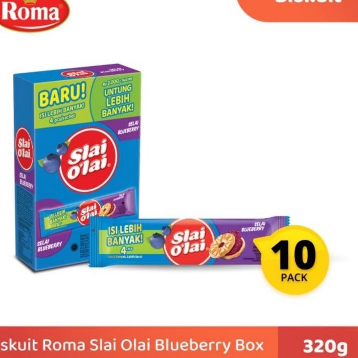 

ID2y2Xm--KEMASAN BARU!!! Roma Slai Olai BLUEBERRY BOX isi 10 Sachet