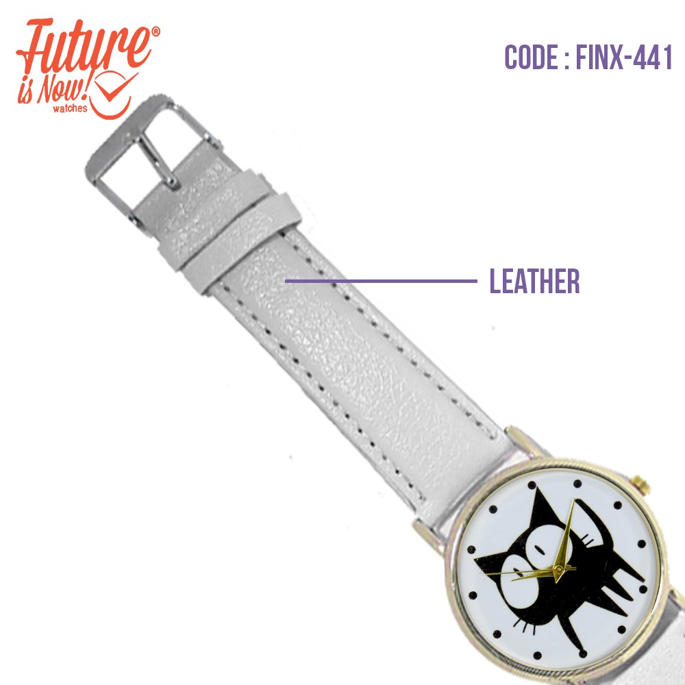 FINX-441 Jam Tangan Analog Fashion Wanita strap Leather