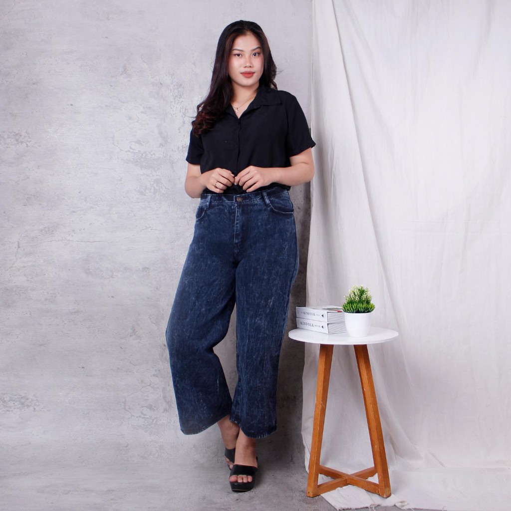 Kulot Jeans Snow Black Jumbo