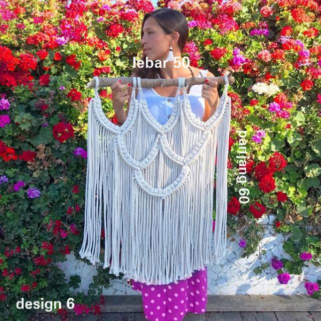 Hiasan dinding macrame wall hangin cotton rope