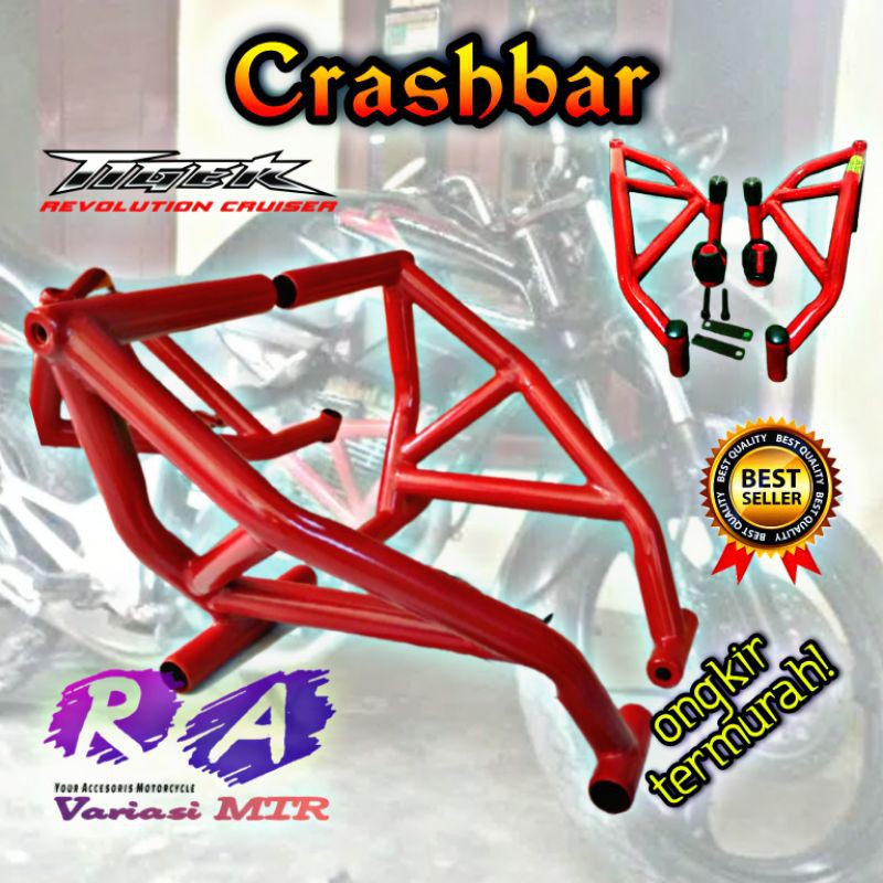 Tubular Tiger Revo Crashbar Tirev Pelindung body protector honda revolution besi touring