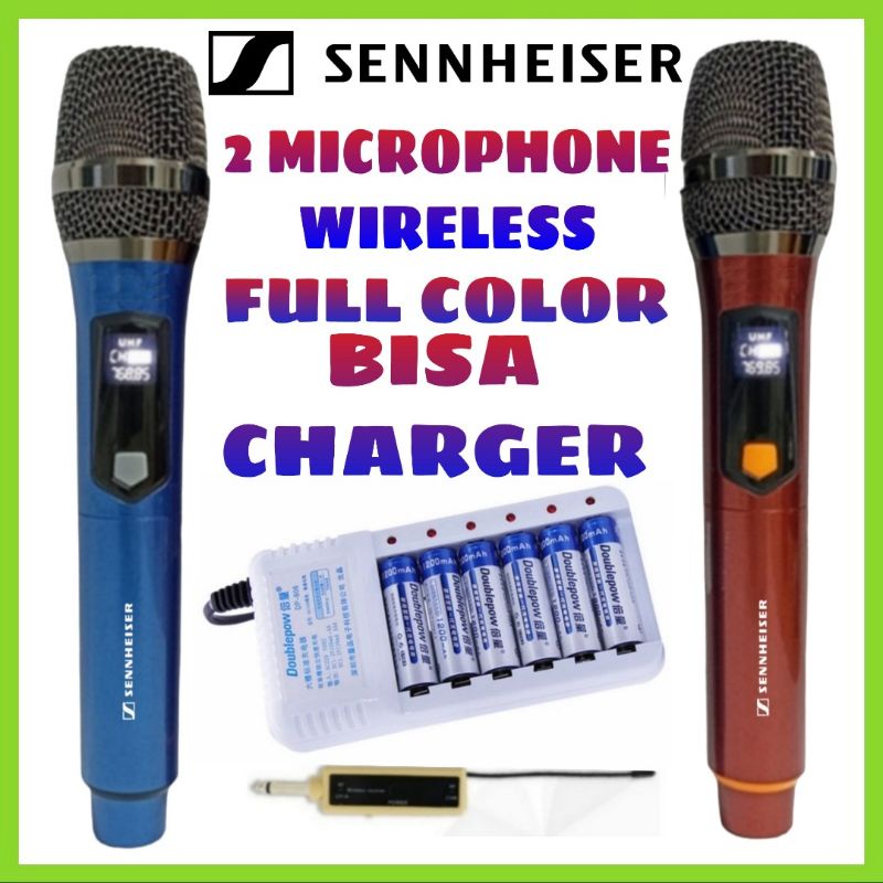 Mic Wireless SENNHEISER Full Color Dual Microphone Wireless Charger