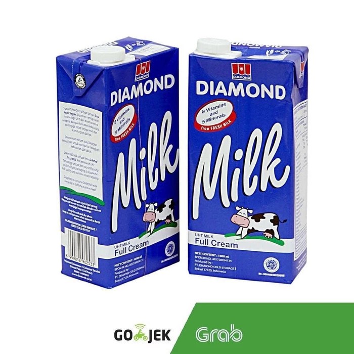 

Susu uht diamond Full cream 1 liter