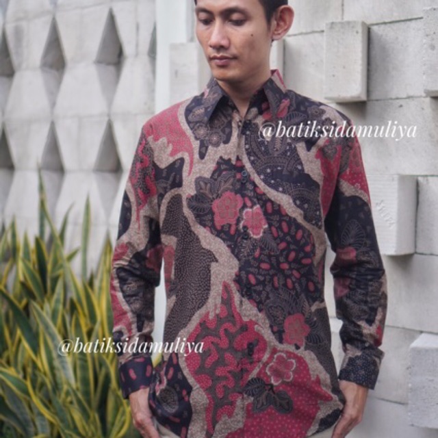 Sidamuliya Batik Kemeja Pria Regular Fit Premium Prasanti Lengan Panjang