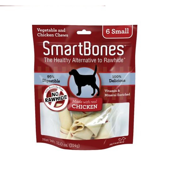 

SMARTBONES Snack Anjing Dental SMALL 6pcs