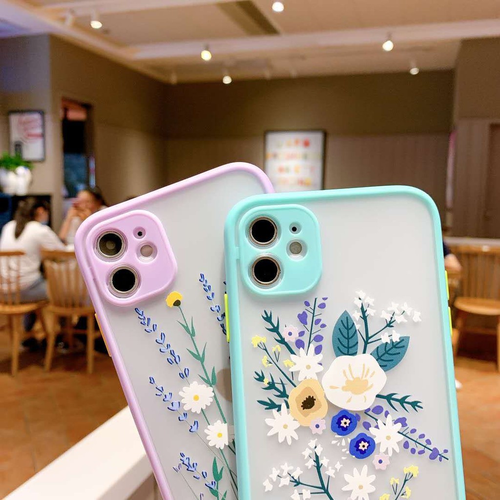 Soft Case Bahan Tpu Motif Bunga Untuk Iphone 11 Pro Max X Xs Max Xr 8 7 Plus Se2020