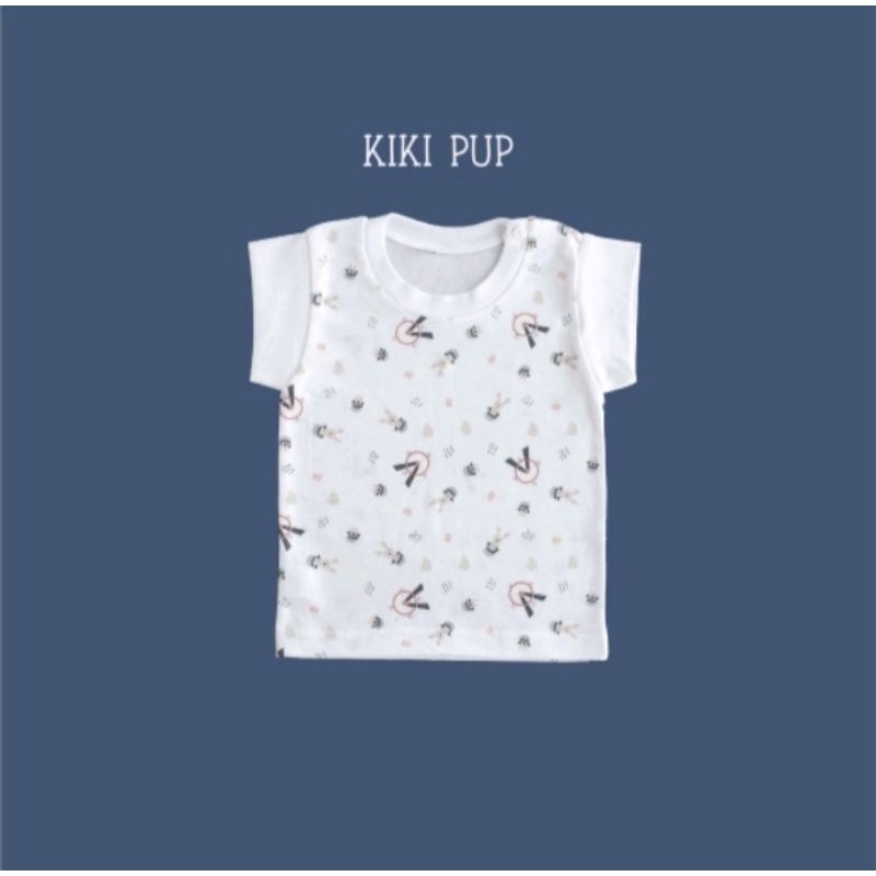 kiki pup kaos oblong stali kancing bahu medium 3-12 m