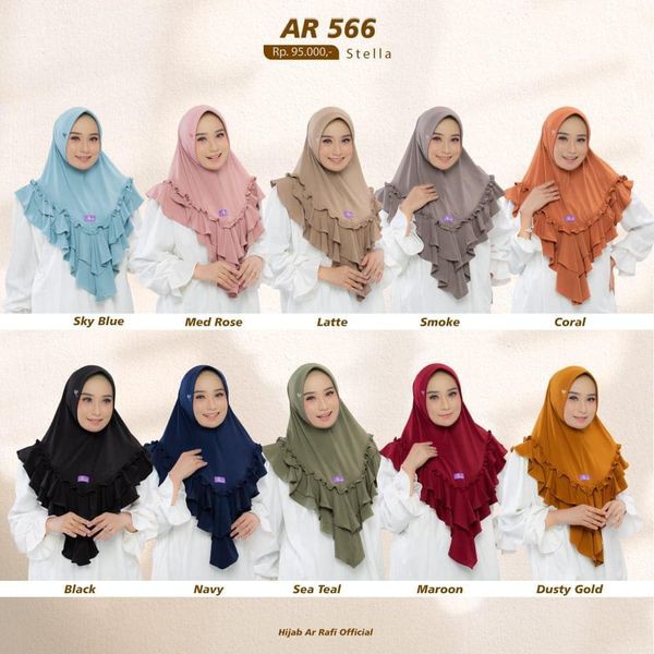 Hijab Arrafi || Hijab || AR566 || Stella || AgenHijabTayu