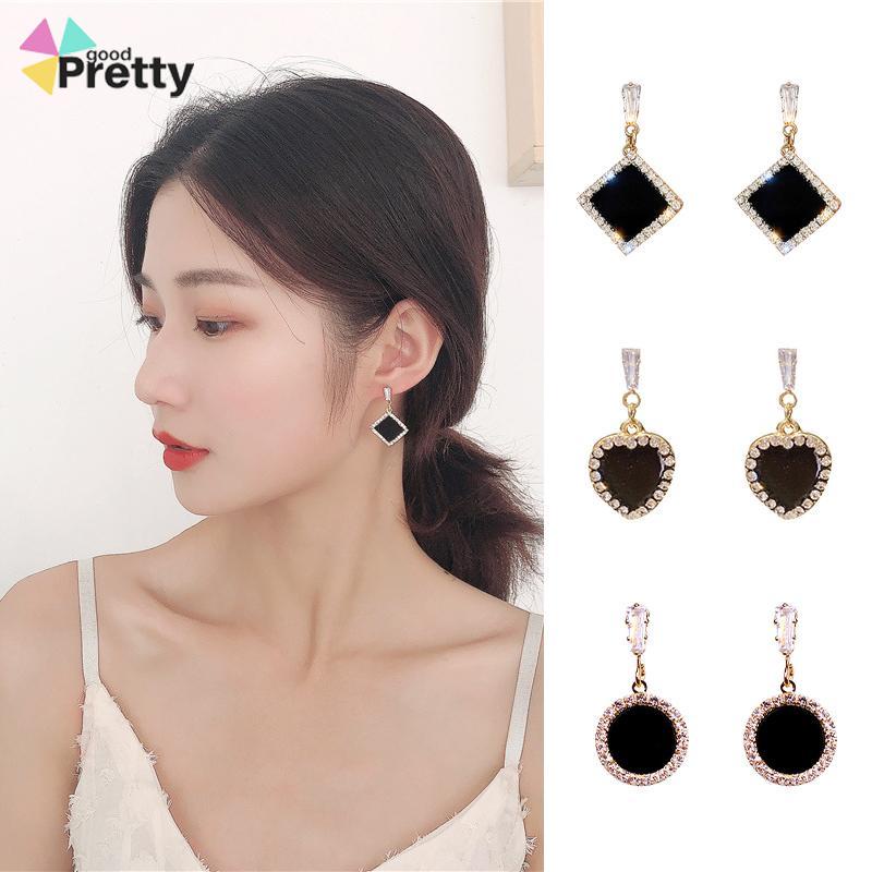 S925 Silver Needle Earrings Temperamen Fashion Kepribadian Anting Geometris Anting Wanita - PD