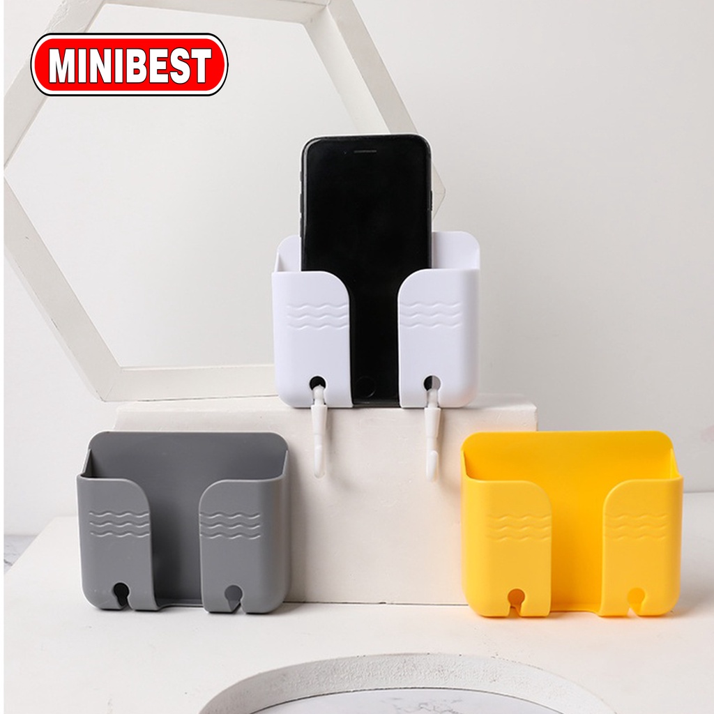 [MB] Holder Tempel Dinding Tempat Charger Hp, Remote / Rak Gantung Multifungsi