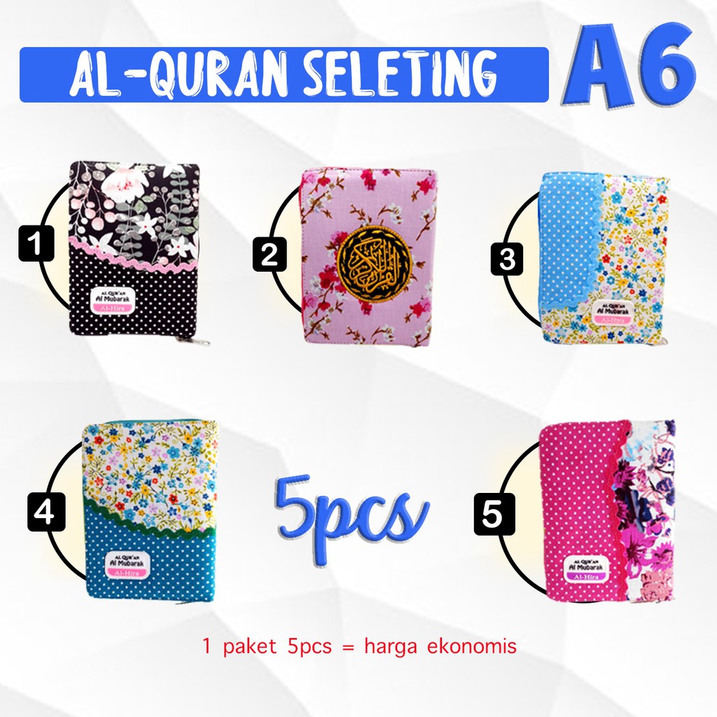 Promo Al Quran Saku Al Mubarak Resleting A6 (5 pcs)