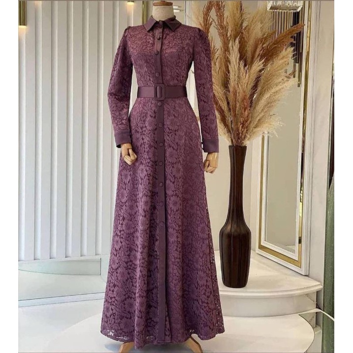 GAUN PESTA MEWAH BROKAT / GAUN PESTA KONDANGAN POPULER