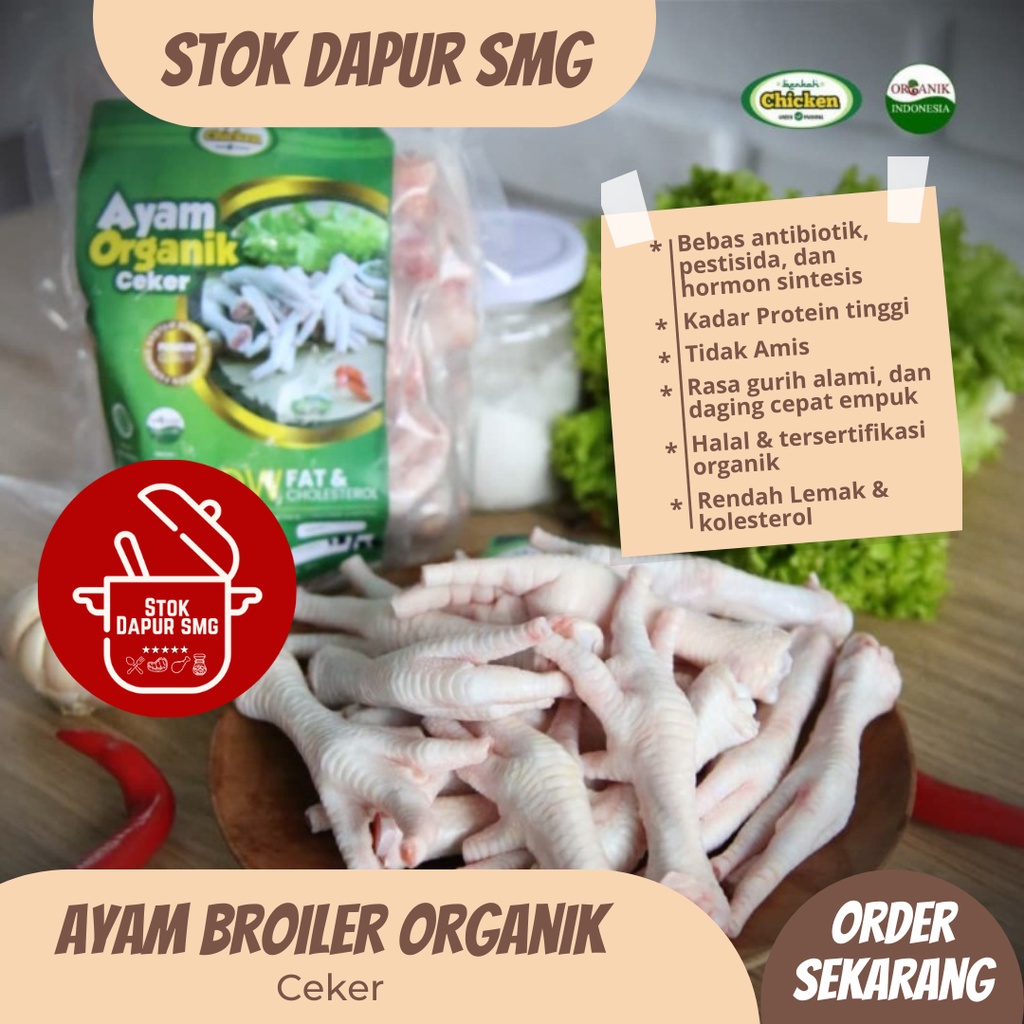 

Berkah Chicken Ceker Cakar Ayam Broiler Prebiotik Organik Fresh Frozen / Segar Beku Kemasan 500gr