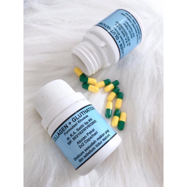 Suplemen Whitening Resep Dokter Spesialis Pil Whitening Gluthathione Collagens Formula Khusus Shopee Indonesia