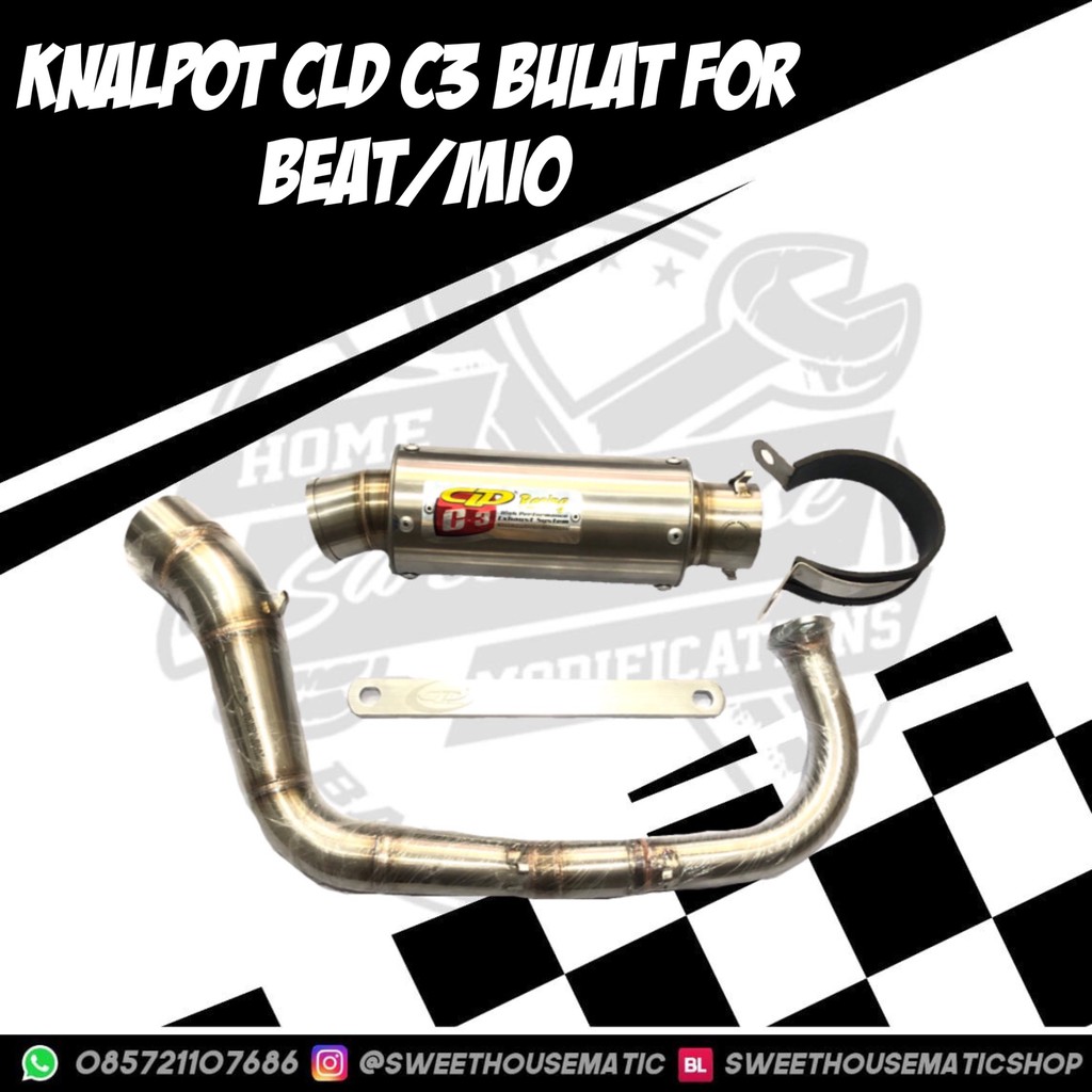 Knalpot CLD C3 bulat beat/mio original cld