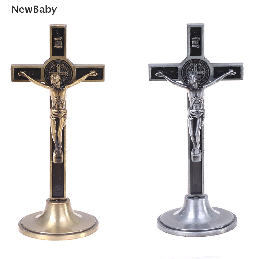 Newbaby 1Pc Kalung Rosario Desain Salib Yesus Gaya Katolik Untuk Dekorasi Gereja