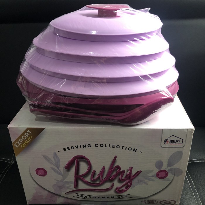 Saji Prasmanan - Prasmanan Serving Set Plastik Ruby Biggy/ Tempat Penyimpanan Makanan