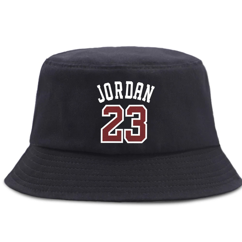 Topi Bucket Motif Print Jordan No. 23 Untuk Olahraga