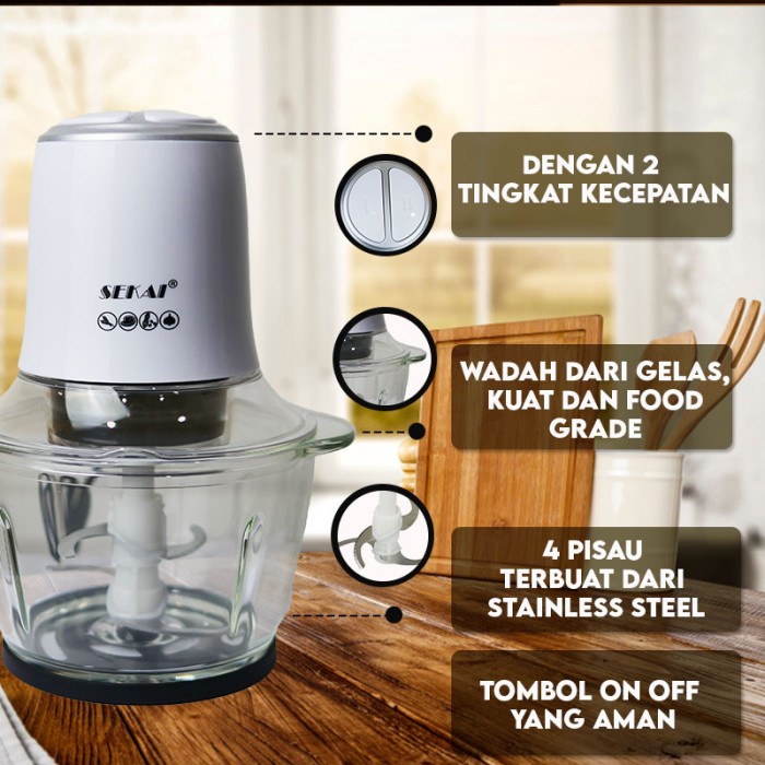 SEKAI Food Chopper 1 Liter CP5101G Penggilling Daging CP-5101G