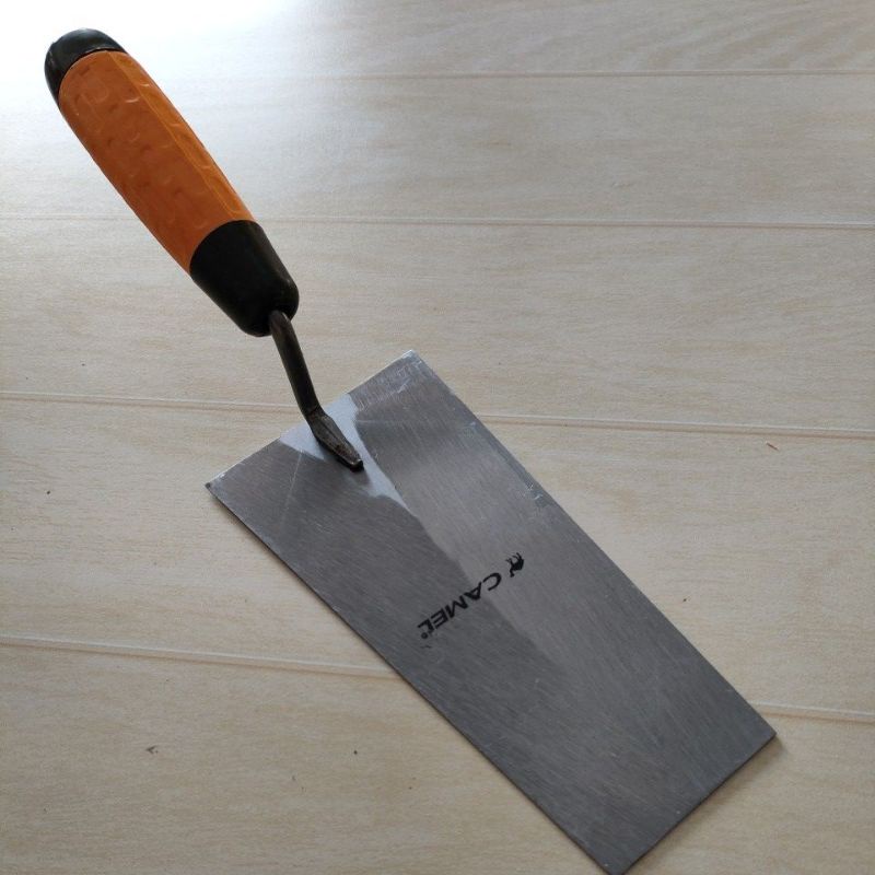 Sendok semen kotak tebal 7 inch gagang karet sendok bangunan raskam semen adukan semen