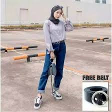 Boyfriend Jeans / Celana Jeans Wanita Boyfriend / Celana Jeans Wanita Terbaru 2021 Kekinian