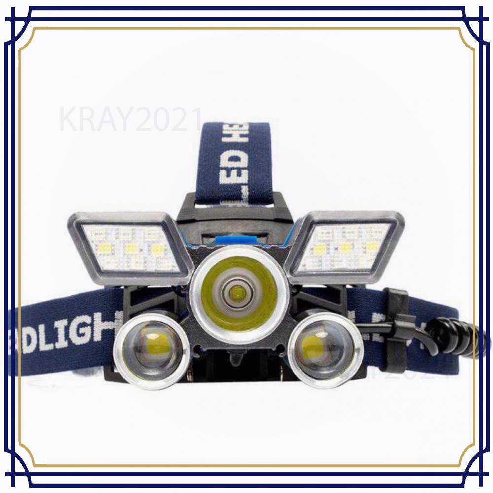 Senter Kepala Headlamp Cree XM-L2+2XPE+Red Blue LED - TG-007