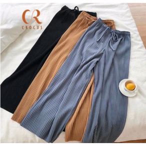 Celana Kulot Plisket Lidi / Kulot Lidi Plisket / Celana Panjang Perempuan / stick culottes / stick pants / long pants