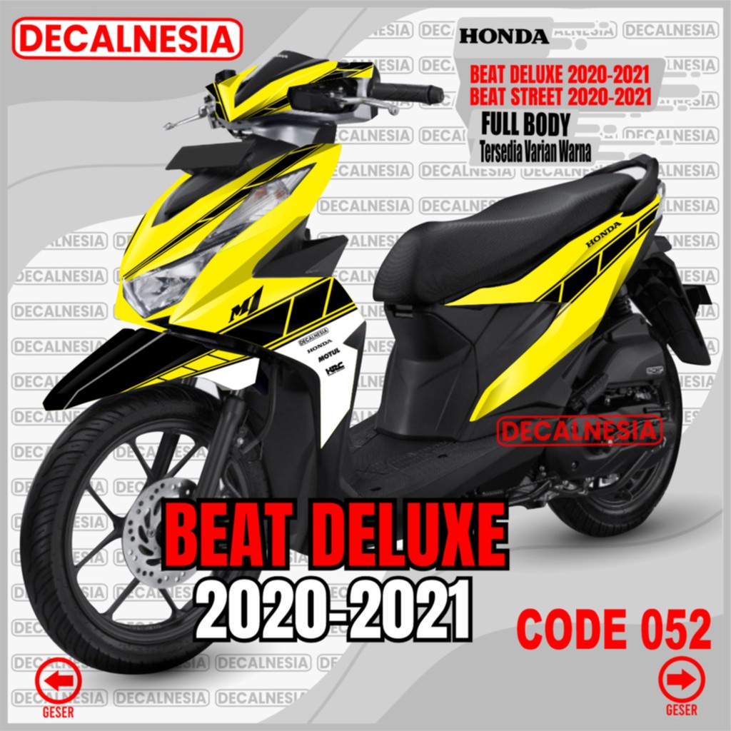 Decal Beat Deluxe 2021 2022 2023 Street New Full Body Stiker Motor Simple Honda 2020 Sticker Modif Dekal Variasi Aksesoris 2022 Racing Decalnesia C052