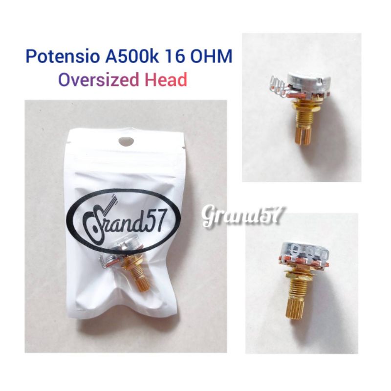 Potensio split shaft a500k 16ohm jumbo fender besar gitar basspotencio