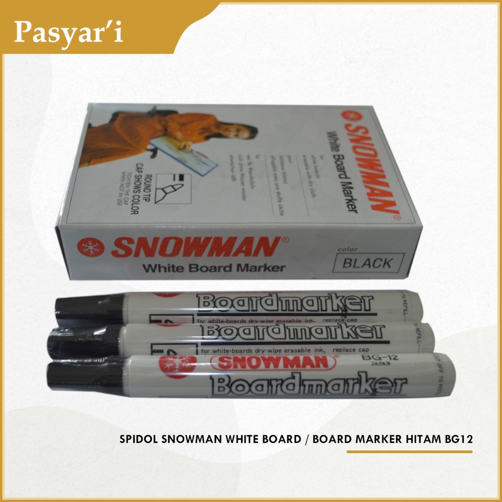 

HITAM- Spidol Snowman / HITAM BG12 / White Board / Board Marker
