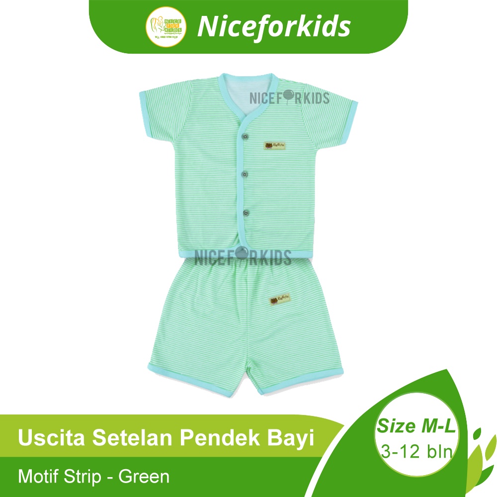 Setelan Pendek Strip Uscita / Setelan Kaos Anak