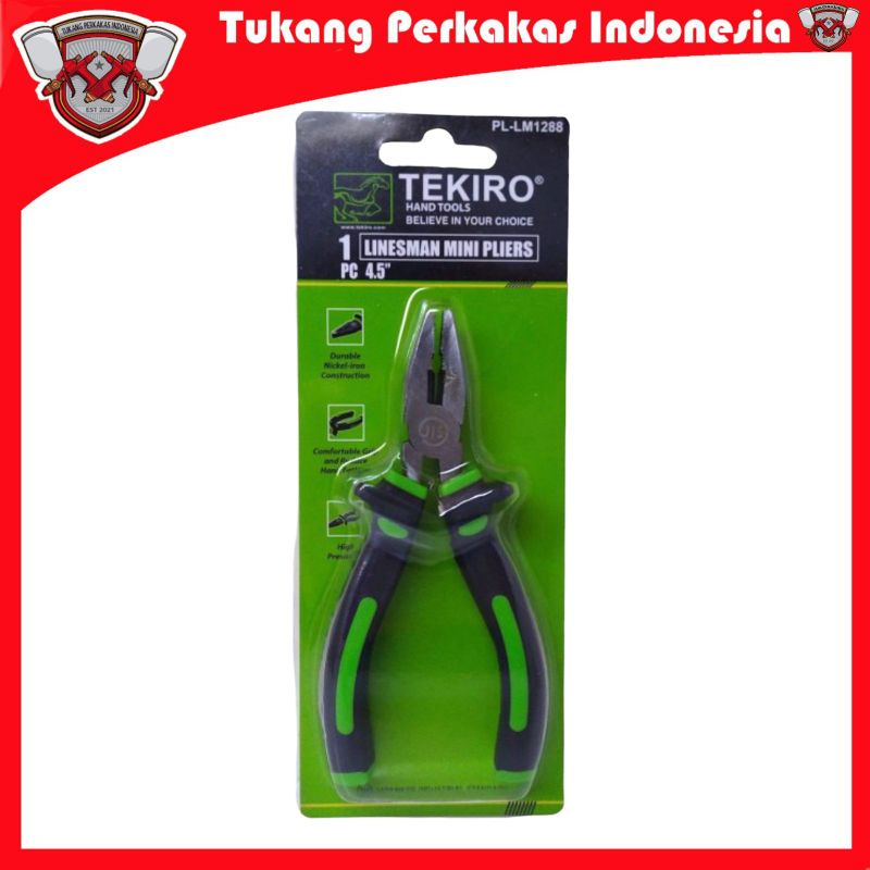 TEKIRO TANG SET 3PCS  MINI KOMBINASI, POTONG, LANCIP 4,5 INCH