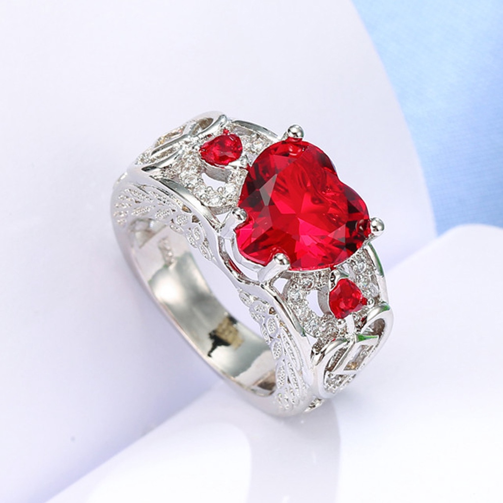 Hu Hu Hu Hu Hu Alat Bantu Pasang Kacamata♡ Cincin Bentuk Hati Bahan Alloy Gaya Eropa Untuk Wanita