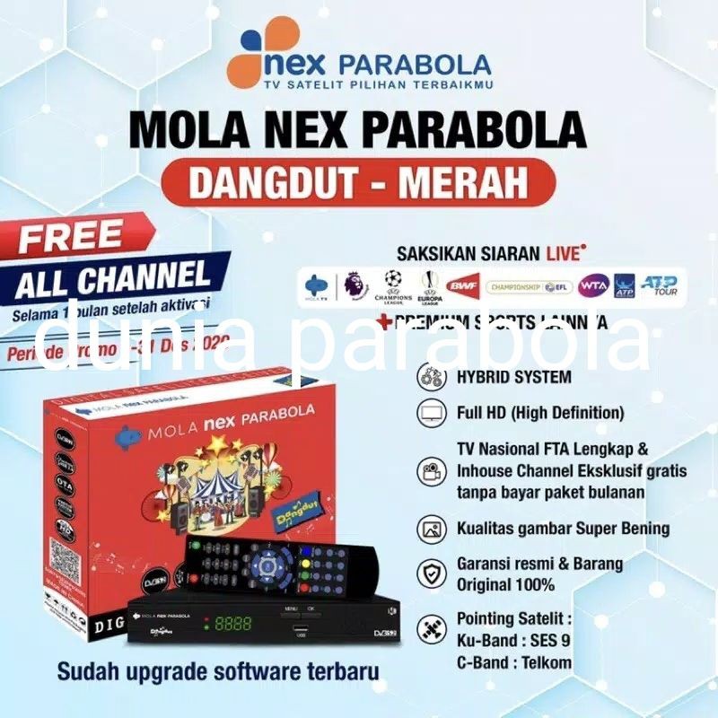 receiver nex parabola mola tv merah