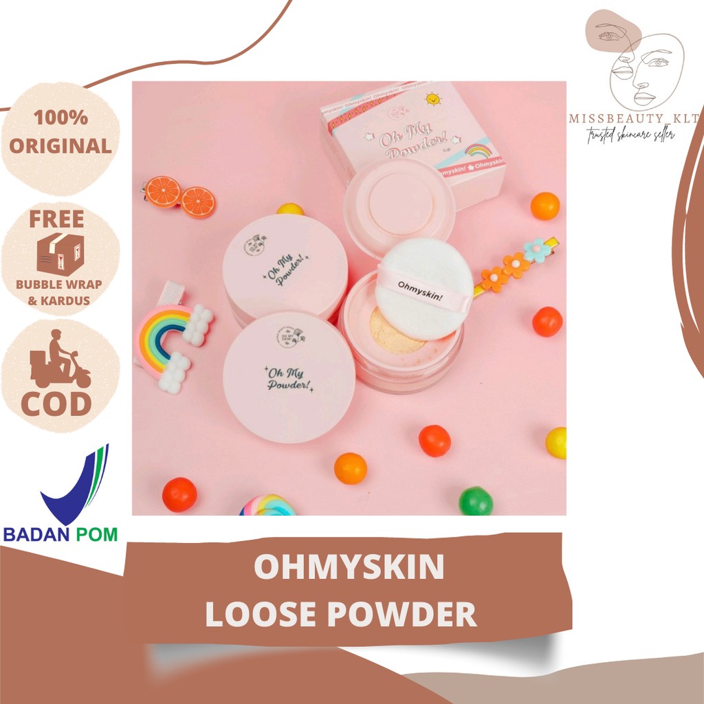 OHMYSKIN OH POWDER 8GR bedak tabur loose powder ohmyskin