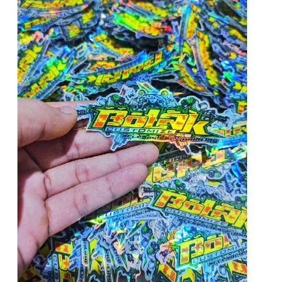 

Bestseller→ Custom Sticker Vinyl Stiker Hologram A3 Logo Toko Bengkel Komunitas Thailook LAY PROJECT 99