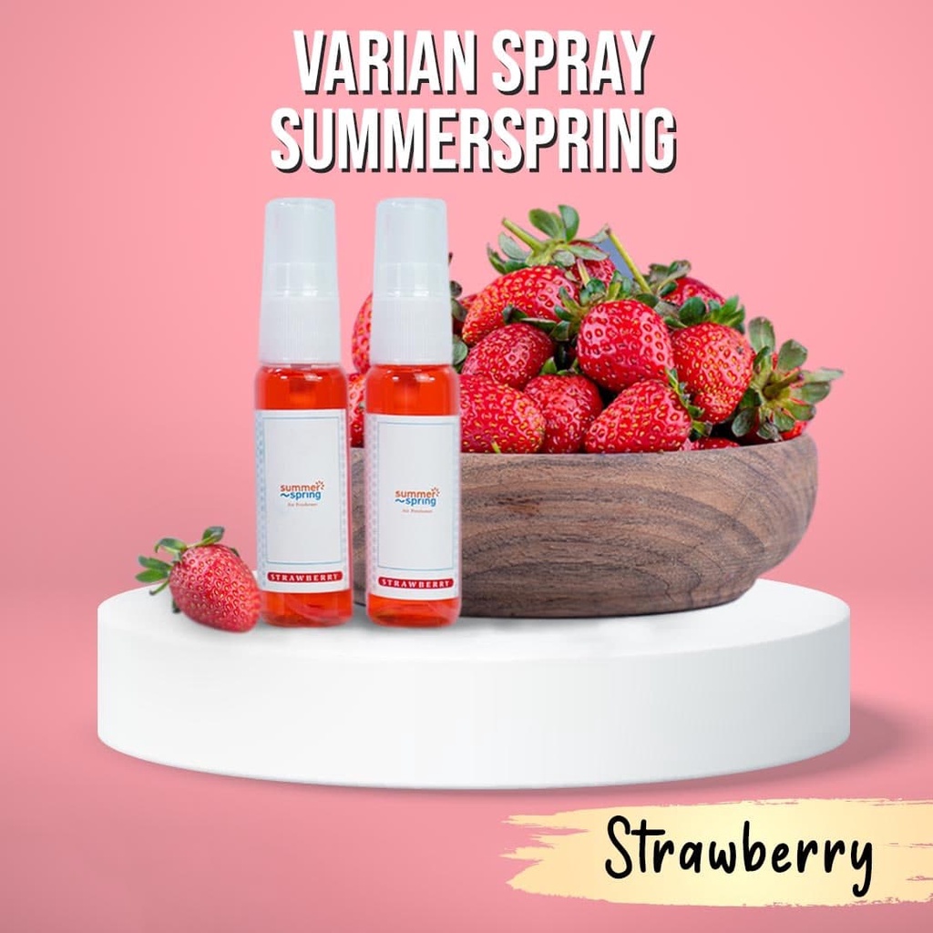 SummerSpring Spray Pengharum Mobil AC Aroma Strawberry Pewangi Ruangan Kamar Parfum Kamar Mandi