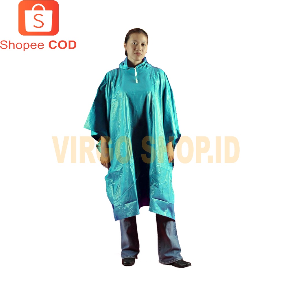 Jas Hujan Poncho Top Premium quality 693 Dolphin Blue / Jas Hujan Dewasa / Jan Hujan Poncho / Jas Hujan Ponco / Jas Hujan Karet / Jas / Jaket / Mantel / Mantel Hujan